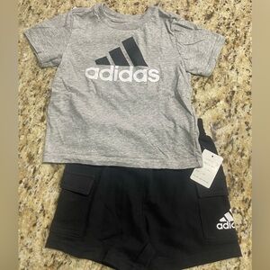 Toddler boy Adidas shorts set